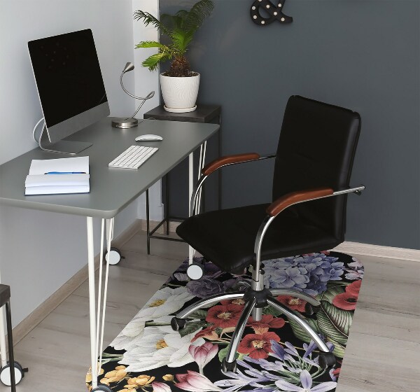 Alfombra silla ordenador Peonía