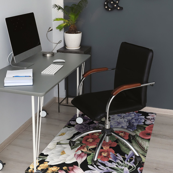 Alfombra silla ordenador Peonía