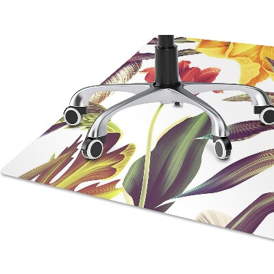 Alfombra silla ordenador Flores tropicales