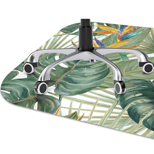 Alfombra silla ordenador Hojas pintadas