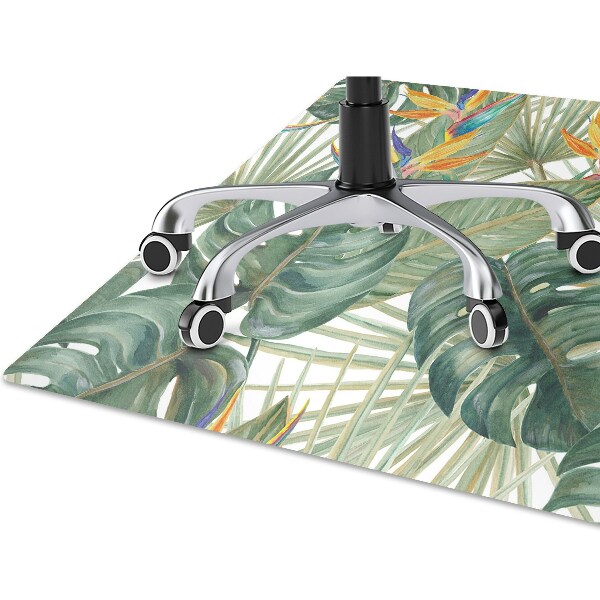 Alfombra silla ordenador Hojas pintadas