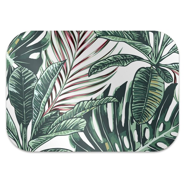 Alfombra silla ordenador Palma tropical