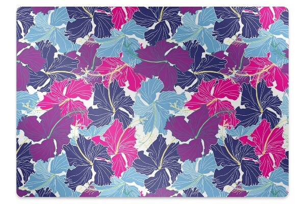 Alfombra para silla de escritorio Hibisco