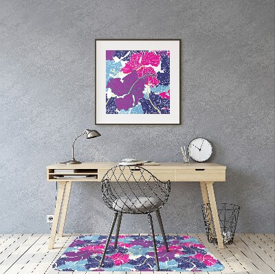 Alfombra para silla de escritorio Hibisco