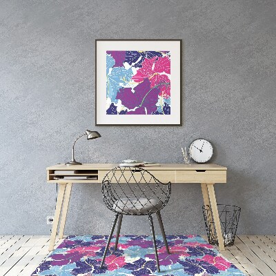 Alfombra para silla de escritorio Hibisco