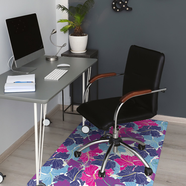 Alfombra para silla de escritorio Hibisco