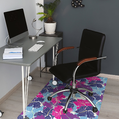 Alfombra para silla de escritorio Hibisco