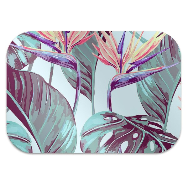 Alfombra para silla de escritorio Hojas tropicales