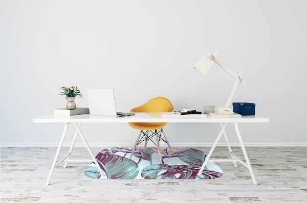 Alfombra para silla de escritorio Hojas tropicales