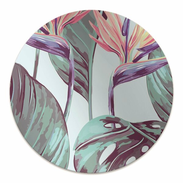 Alfombra para silla de escritorio Hojas tropicales