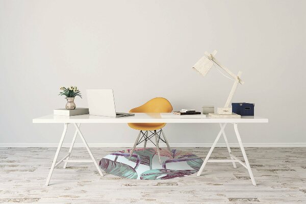Alfombra para silla de escritorio Hojas tropicales