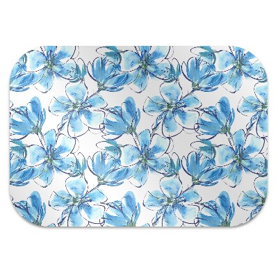 Alfombra para silla de escritorio Flores de acuarela
