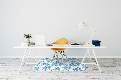 Alfombra para silla de escritorio Flores de acuarela