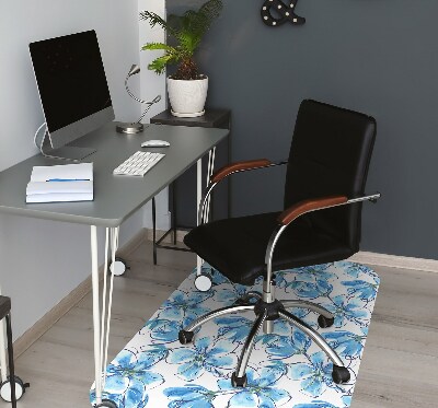 Alfombra para silla de escritorio Flores de acuarela