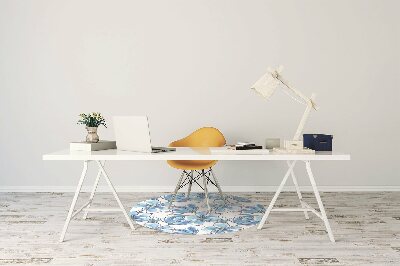 Alfombra para silla de escritorio Flores de acuarela
