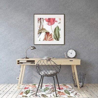 Alfombra para silla de escritorio Plantas y hojas