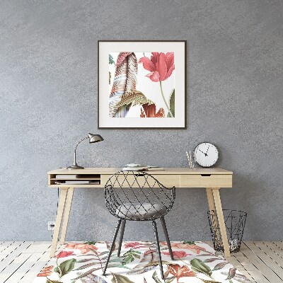 Alfombra para silla de escritorio Plantas y hojas