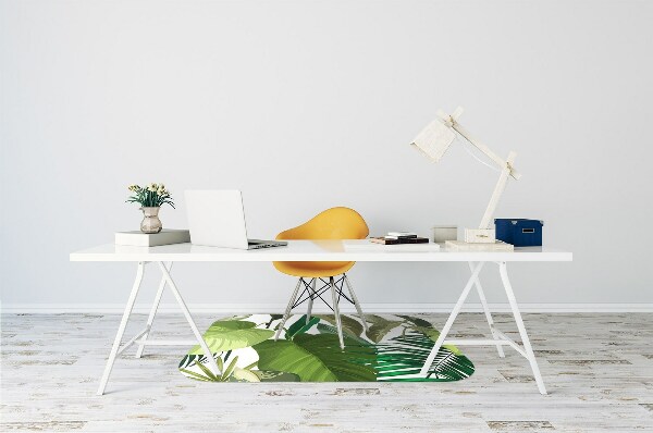 Alfombra para silla de escritorio Hojas verdes