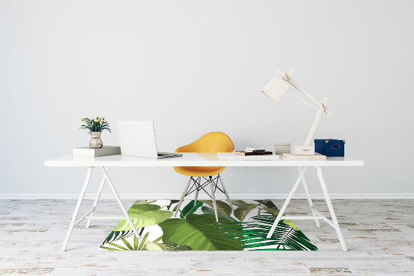 Alfombra para silla de escritorio Hojas verdes