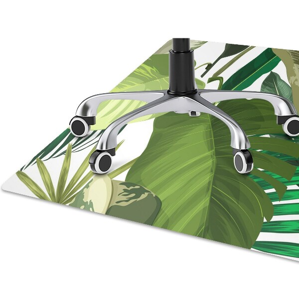 Alfombra para silla de escritorio Hojas verdes