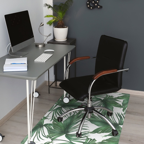 Alfombra para silla de escritorio Hojas de palma