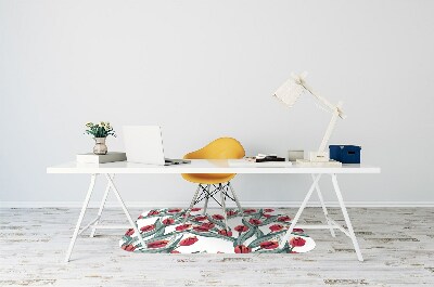 Alfombra para silla de escritorio Tulipanes