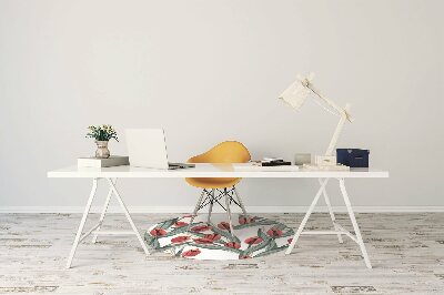 Alfombra para silla de escritorio Tulipanes