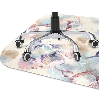 Alfombra para silla de escritorio Patrón floral