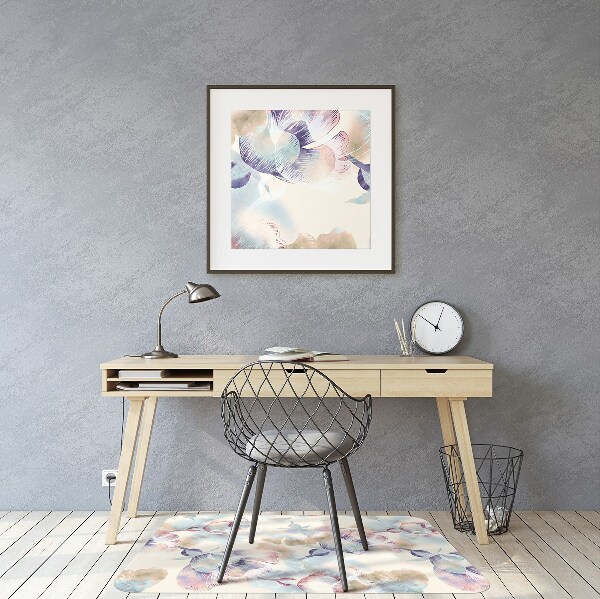 Alfombra para silla de escritorio Patrón floral