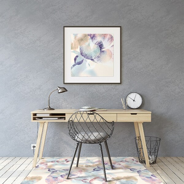 Alfombra para silla de escritorio Patrón floral