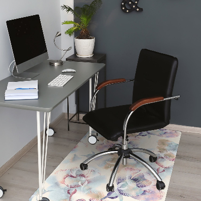 Alfombra para silla de escritorio Patrón floral