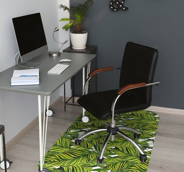 Alfombrilla para silla de escritorio Hojas de la jungla