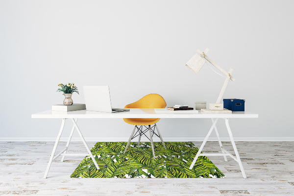 Alfombrilla para silla de escritorio Hojas de la jungla