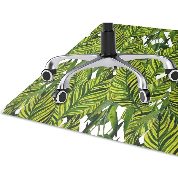 Alfombrilla para silla de escritorio Hojas de la jungla