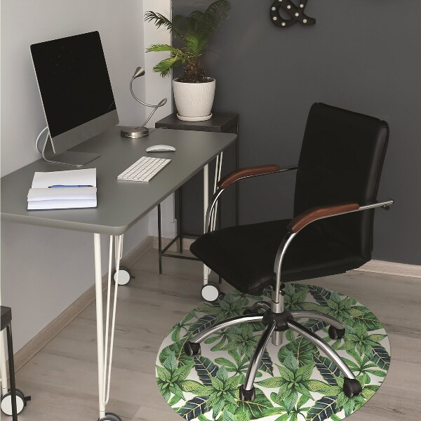 Alfombrilla para silla de escritorio Patrón caducifolio