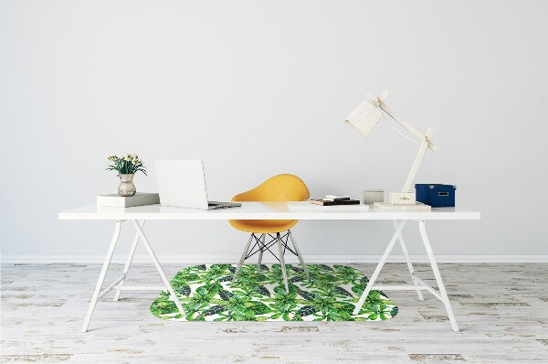 Alfombrilla para silla de escritorio Patrón caducifolio