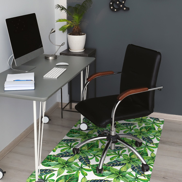 Alfombrilla para silla de escritorio Patrón caducifolio