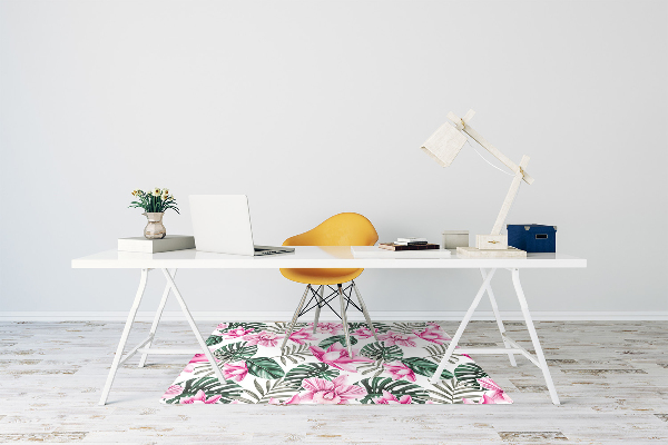 Alfombra silla ordenador Jardín rosa