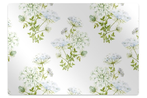 Alfombra silla ordenador Flores delicadas
