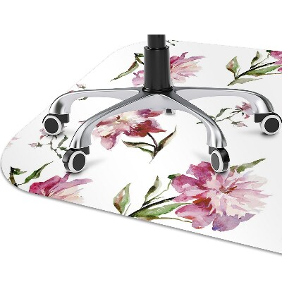 Alfombra para silla de escritorio Peonías