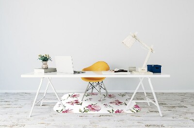 Alfombra para silla de escritorio Peonías