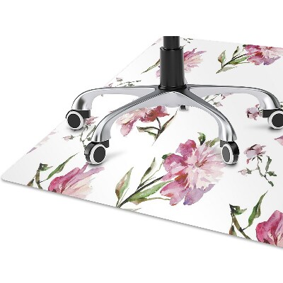 Alfombra para silla de escritorio Peonías
