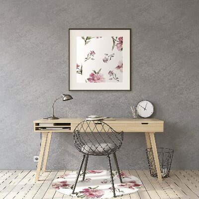 Alfombra para silla de escritorio Peonías