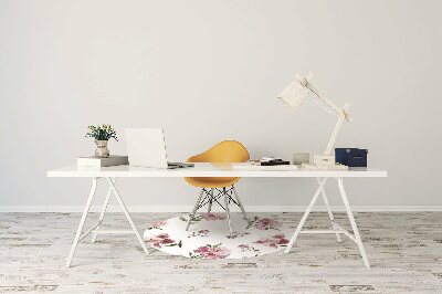 Alfombra para silla de escritorio Peonías