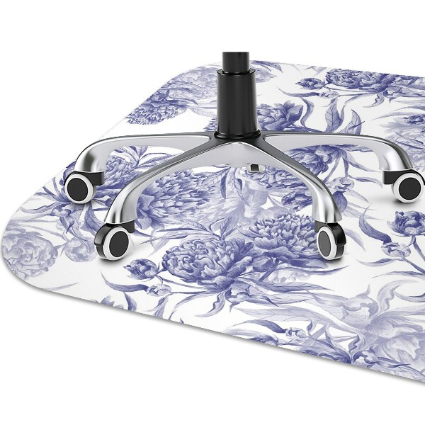 Alfombra para silla de escritorio Peonías