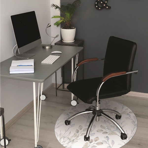 Alfombra para silla de escritorio Protea plata
