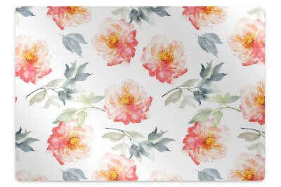 Alfombra protectora suelo para silla Flores de primavera