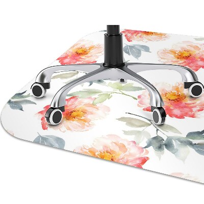 Alfombra protectora suelo para silla Flores de primavera
