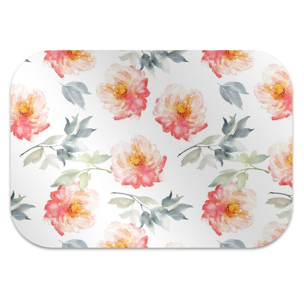 Alfombra protectora suelo para silla Flores de primavera
