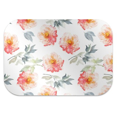 Alfombra protectora suelo para silla Flores de primavera